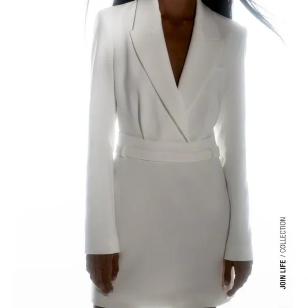 ZARA Blazer Dress White - Picture 4 of 9